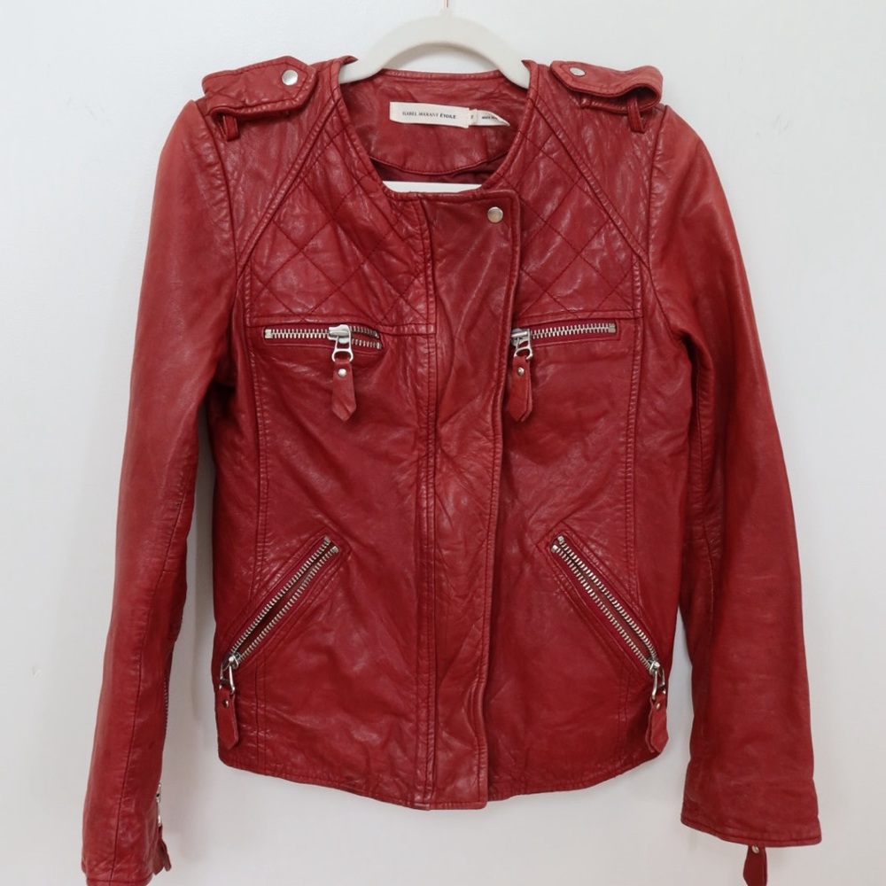 Isabel Marant Etoile Kady Leather Biker Jacket